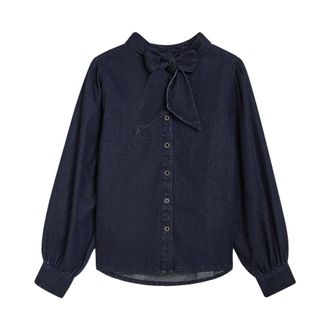 Summum Dames, Blouses & Shirts, Blauw, Maat: XL Denim