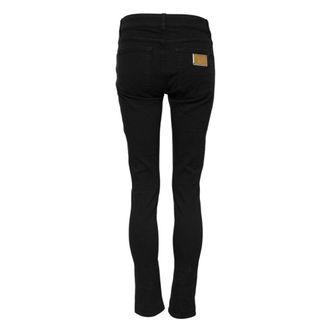 Dolce & Gabbana Womens Black Cotton Skinny Jeans Clothing