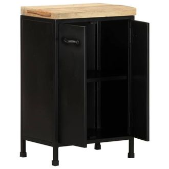 Berkfield Home Sideboard 47x35x76 cm Rough Mango Wood in Brown | Size: 47 x 35 x 76 cm