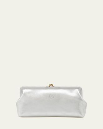 IL BISONTE Classic Vaccjetta Leather Clutch Bag