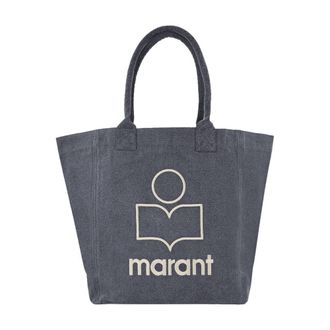 Isabel Marant Womens Yenky Tote Gray Cotton