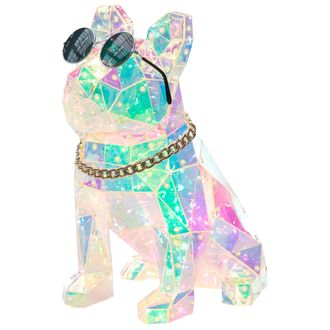 Beliani Decoraci&oacute;n Led Accesorio Para Interior Bulldog Franc&eacute;s Luces Led Iluminaci&oacute;n Multicolor Jonku