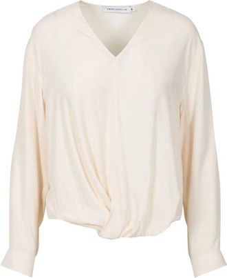 Simona Corsellini Crepe Blouse - Dames - Blouses - Beige - XS - Overhemden