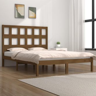 vidaXL Vidaxl - Estructura De Cama Madera Maciza De Pino Marr&oacute;n Miel 200x200 Cm