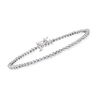 RS Pure by Ross-Simons Diamond Tennis Bracelet in Sterling Silver