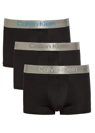 Calvin Klein Brushed Stretch-microfibre Trunks - set of Three - Black - S