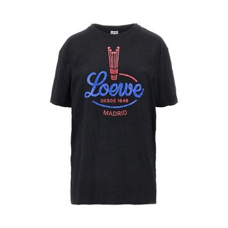 Loewe Logo print creased jersey T-shirt Woman XS