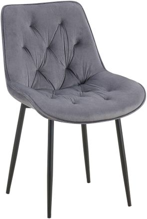 Clp Silla De Comedor Wallace De Terciopelo Gris Oscuro