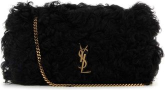 Saint Laurent Black Shearling Medium Jamie Shoulder Bag