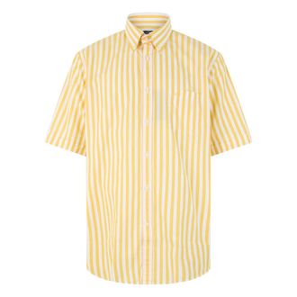 Paul & Shark Short Sleeve Shirt - Heren - Korte mouwen Overhemden - Geel - XL - Katoen - Overhemden