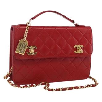 Chanel Pre-owned Vintage Schoudertas - Dames - Pre-owned - Rood - Maat: ONE Size Leer