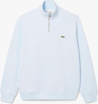 Lacoste Mens Zip Neck High Neck Interlock Sweatshirt - Blue - Size: 40