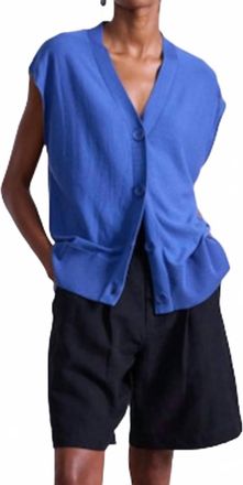 Apiece Apart Bardi Drippy Vest In Robin Blue
