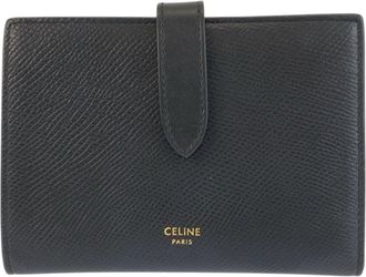 Celine Black Leather Wallet (Bi-Fold) (Pre-Owned)