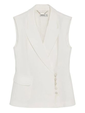 SIMKHAI Valarie crossover-front blazer vest - White