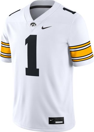 Nike Iowa Mens Nike Mens Dri-FIT College Game Jersey in White | NC2F08ANIA-MVV