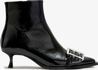 Ganni Buckle Boot Low in Black - Size 37