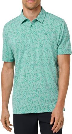 Travis Mathew Sands Performance Jersey Polo in Heather Bright Aqua at Nordstrom, Size Xx-Large