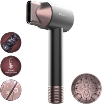 Cecotec Cecotec Secador De Pelo Iones Dryglam 2in1 Sensor Black. 1400w, 110000rpm, Tecnolog&iacute;a Sensor Temperatura, Motor Brushless