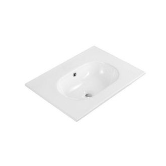 Saniclass Chaci Wastafel - 60x46x14cm - zonder kraangaten - keramiek - wit