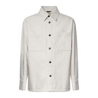 Fendi Stitching Allover - male - Fendi - Casual Shirts - Beige - L - Shirts
