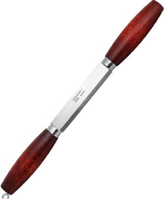 Morakniv Ste-13968 Cuchillo Divisor De Madera Wood Splitter Con Hoja De Acero Inoxidable De 11.5 Cm De Largo, De Acabado Satinado Con Mango Doble Madera/rojo -