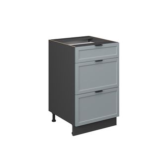 Vicco Mueble Bajo De Cocina Fame-line, Azul Claro-gris, 50 Cm Sin Encimera