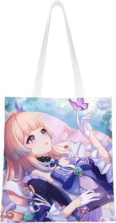 Generic 40.6 X 38.0 cm Canvas Totes Hand Shopping Bag With All Roles Print Genshin Impression For Daily Impact Shopping Shoulder Bag