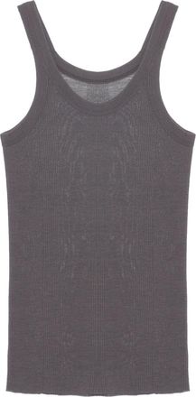 Quira ribbed-knit tank top - women - Silk/Viscose/Cupro - S - Grey