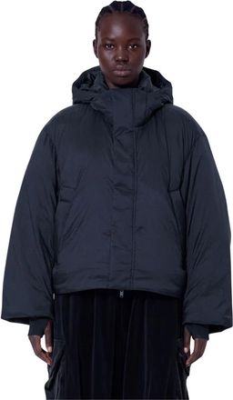 Yohji Yamamoto Piumino con cappuccio - - Jackets - Donna - Nero - M