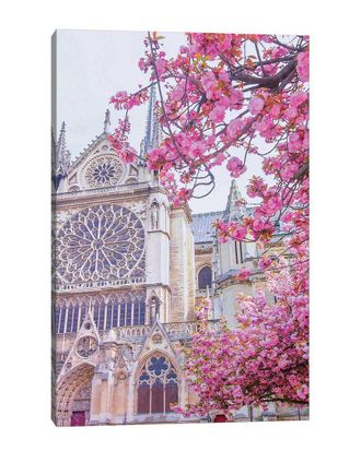 iCanvas Icanvas Rose Window Blooms Notre-Dame De Paris Canvas Artwork By Rose Palmisano Wall Art