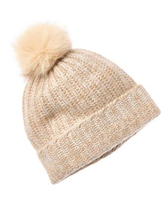 Amicale Cashmere Marl Ladderstitch Cashmere Hat