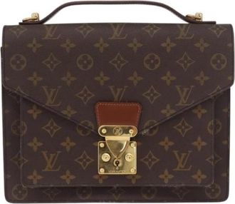 Louis Vuitton Pre-owned Monceau 28 Hand Bag - Dames - Vintage Handtas - Bruin - ONE Size - Leer - Vintage