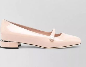 Jimmy Choo London elisa ballet flats square toe pearl detail