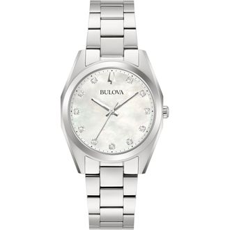 Bulova Surveyor WoMens Silver Watch 96P228 Stainless Steel - One Size