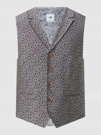 Atelier Torino Weste mit Allover-Muster Modell Orazio in Orange, Gr&ouml;&szlig;e 48