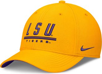 Nike LSU Sideline Rise Nike Mens Dri-FIT College Hat in Yellow | NC0309SLLSN-559