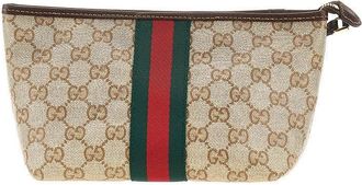 Gucci GG fabric small pouch with Web Ribbon Woman One Size