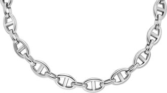 Fossil Womens Heritage D-Link Stainless Steel Chain Necklace