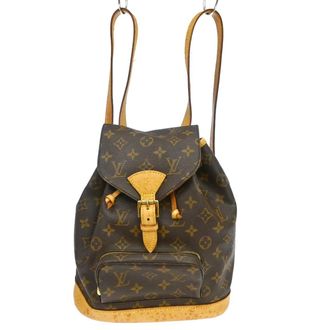 Louis Vuitton Montsouris Backpack Monogram Canvas Brown Canvas Backpack Bag (Pre-Owned)