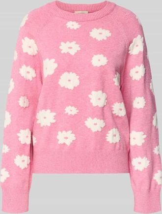 Freequent Strickpullover mit gerippten Abschl&uuml;ssen Modell Alpie in Pink, Gr&ouml;&szlig;e XXL