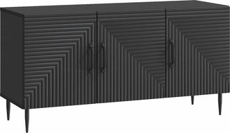 vidaXL Mueble De Tv Negro 99 X 34,5 X 50 Cm Madera De Ingenier&iacute;a Vidaxl