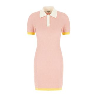 Fendi Allover FF Motif Short Dress - female - Fendi - Short Dresses - Pink - XS - Dresses