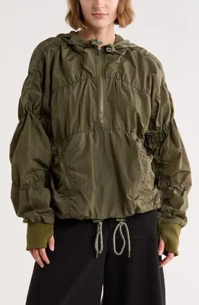 Free People FP Movement FP Light Packer Water Resistant Hiking Pullover in Holly at Nordstrom Rack, Size Medium