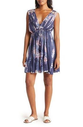 Boho Me Tie Dye V-Neck Tank Top in Navy at Nordstrom Rack, Size X-Small