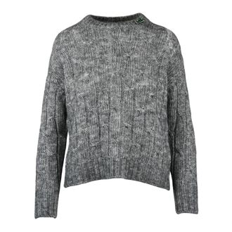 Max Mara Cabaret Pullover Girocollo - Dames - Ronde hals truien - Grijs - XS - Katoen - Truien & Vesten