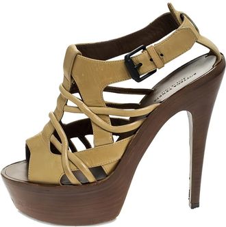 Bottega Veneta Sandali in pelle con tacco 145mm - Toni neutri