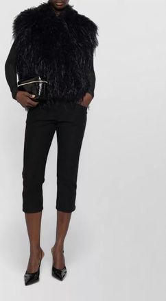 Forte_Forte feather-effect sleeveless jacket