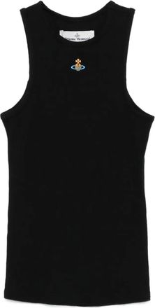 Vivienne Westwood Canotta con decorazione Orb anni 90 - Nero