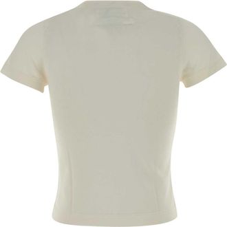 Extreme Cashmere Womens White Knit N&acirc;&deg;292 T-Shirt Snow Exterior: Cotton Cashmere Maglieria Sweater